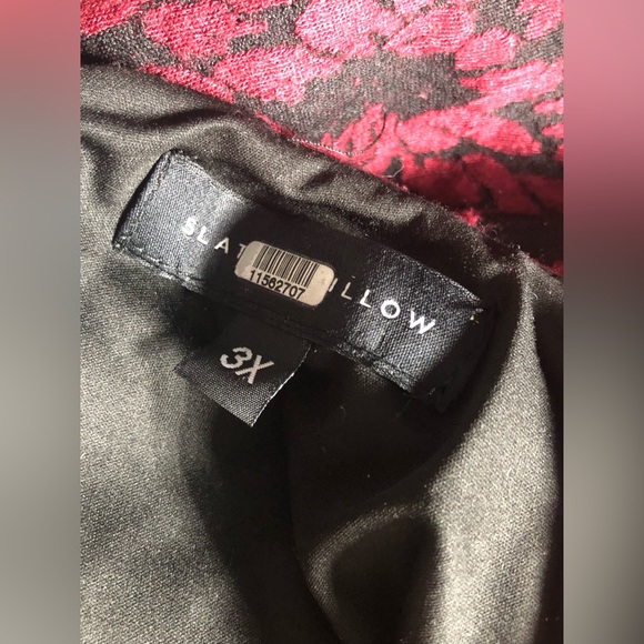 Slate and Willow Fit & Flare Short Sleeve Dress in Black and Red - Size 3X - Picture 4 of 5